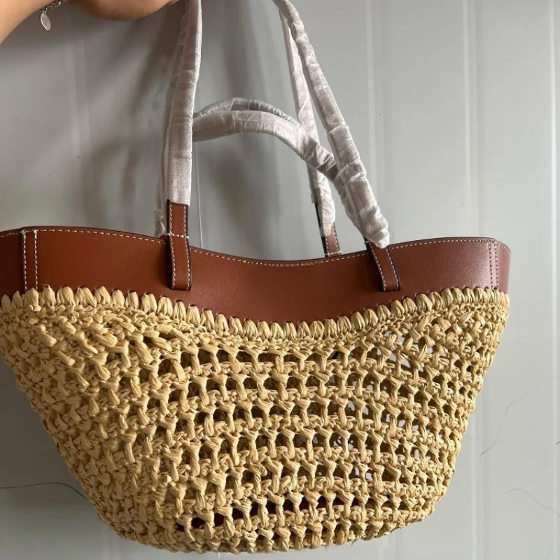 Crochet Bag Raffia - Merk Holle Geweven Strandtas Niche Mode