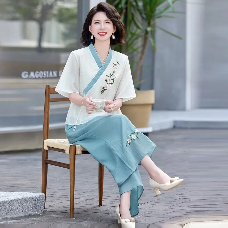 Nieuwe Chinese stijl linnen tw - Linen Pant Wide recensie en prijs